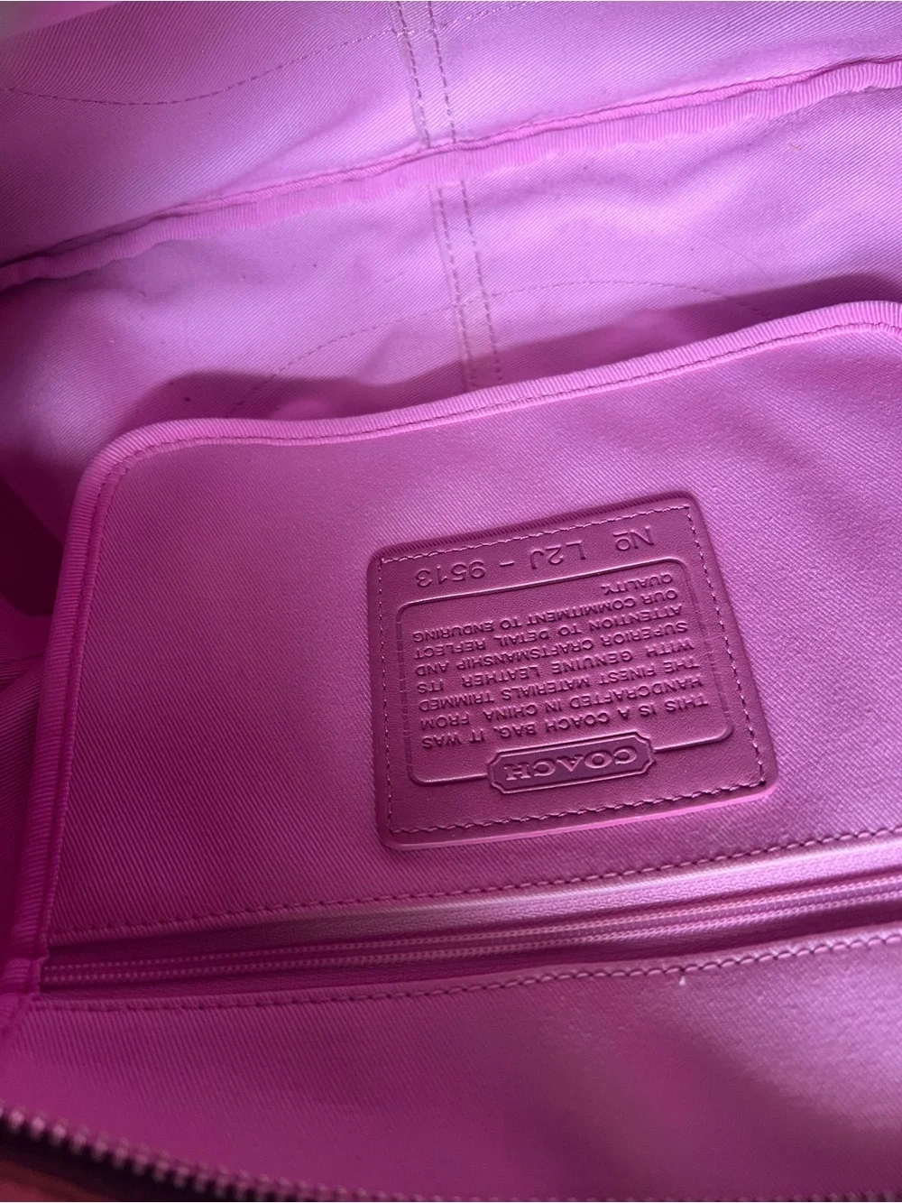 Coach Two-Tone Shoulder Bag in Black, White & Pink